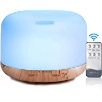 Decdeal - 500ml Humidificador Ultrasónico de Aire con Mando a Distancia- Lámpara Difusora de Aromas Aceite Esencial…